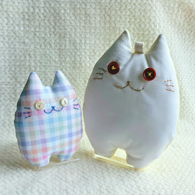 ハンドメイド お月見タマゴふにゃ〜た ねこのぬいぐるみ | iichi 日々