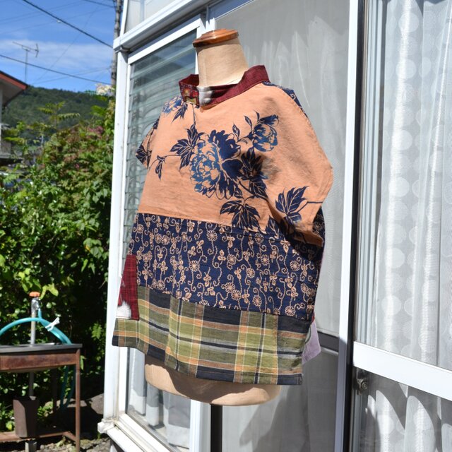 柿渋染め浴衣他いろいろチュニック J-122 | iichi 日々の暮らしを