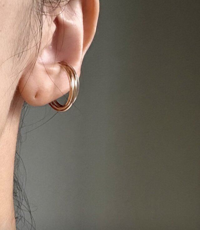 14kgf×silver925 diagonal 20 イヤーカフ 4連 | iichi 日々の暮らしを
