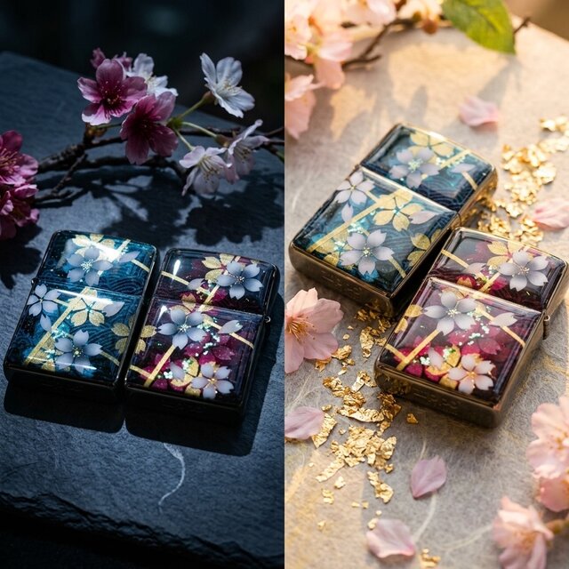 職人の手作り！和柄ペアzippo『帆』名入れ 送料無料 和風 工芸 ジッポ