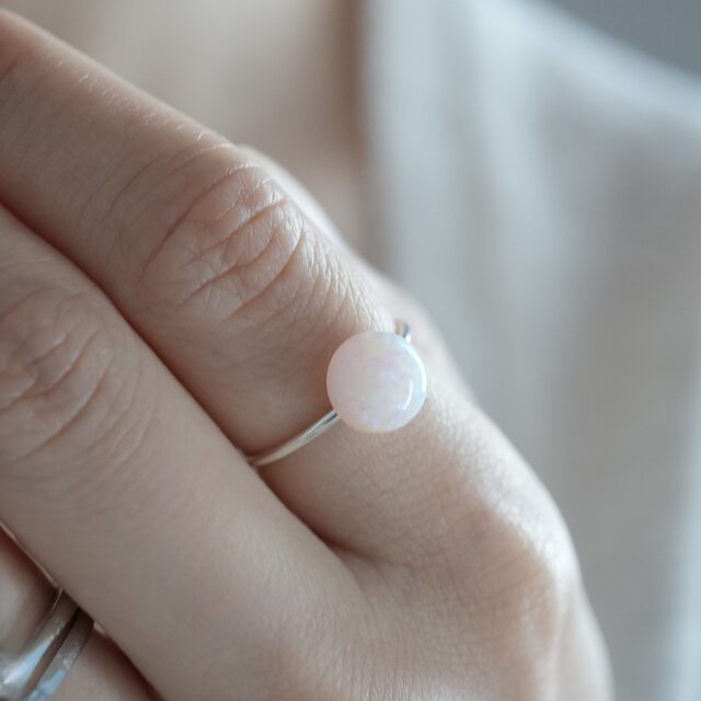 京都オパールのフリーサイズリング Silver925 サイズ調整可能 ご褒美