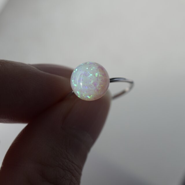 京都オパールのフリーサイズリング Silver925 サイズ調整可能 ご褒美