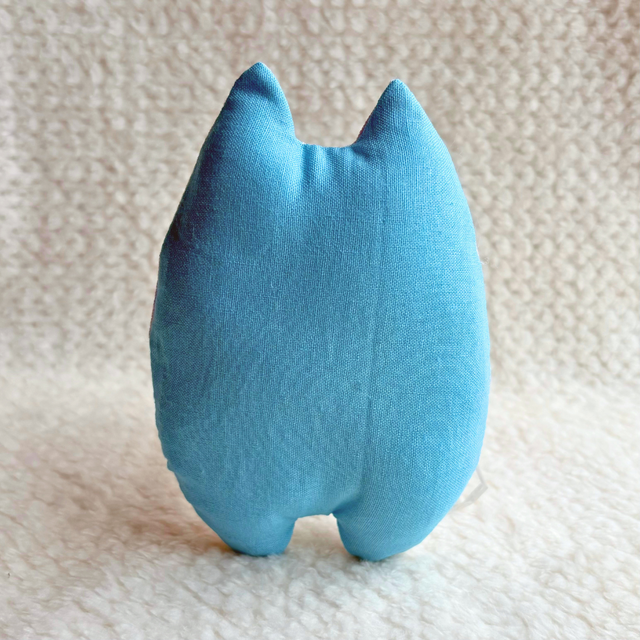 ハンドメイド ちびふにゃ〜た ねこのぬいぐるみ パステルチェック④