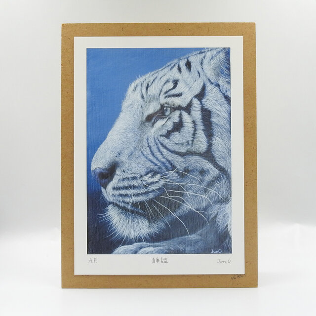 静謐／白虎A4・Velvet Fine Art Paper・アートプリント | iichi 日々の