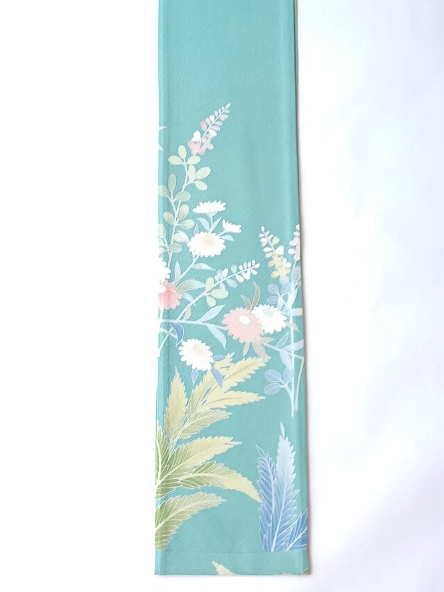 弓巻き 水色 訪問着 | iichi 日々の暮らしを心地よくするハンドメイド