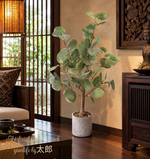 光触媒 人工観葉植物 ウォールグリーン フェイクグリーン ユーカリ