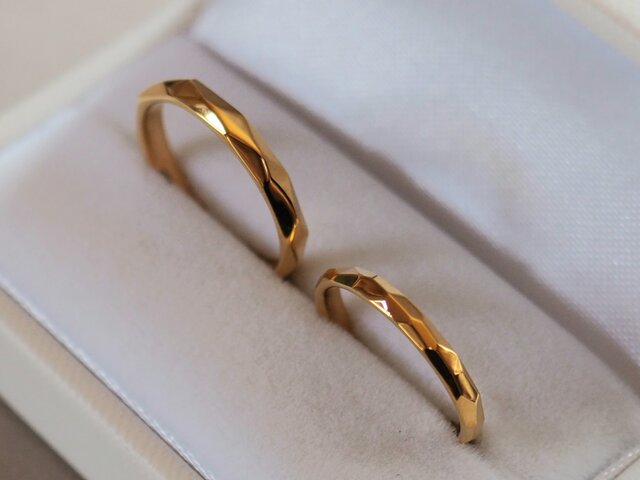 K18 多面カット　リング　12.5号　限界価格 K18 結婚指輪 多面カット | iichi 日々の暮らしを心地よくする