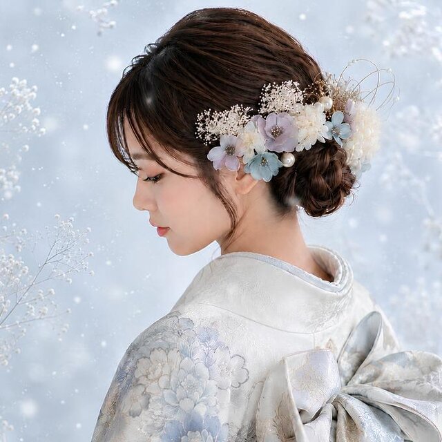 アイスブルー×ミスティーラベンダー No.MO72 成人式 卒業式 結婚式