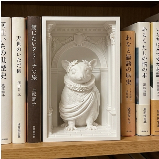 フクロモモンガの3Dプリント ブックヌーク 白PLA 本棚インテリア フクロモモンガの3Dプリント ブックヌーク 白PLA 本棚インテリア
