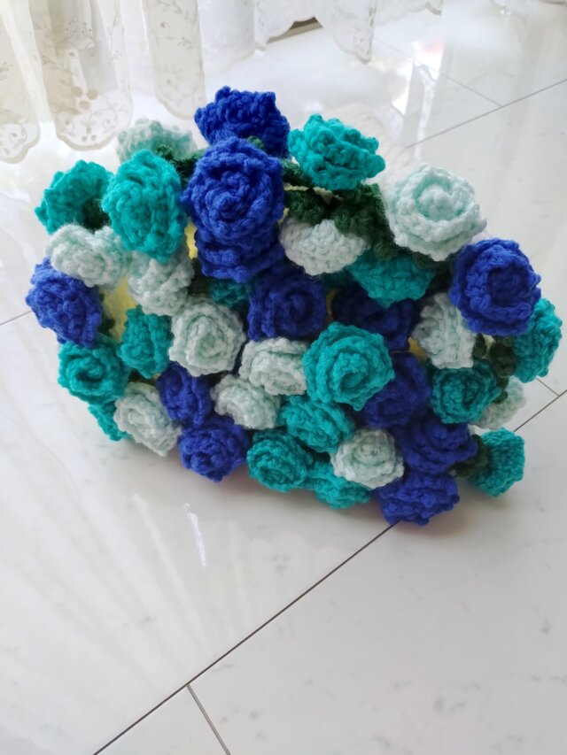 ブーケ 花束 ブランケット バラ薔薇 ブルー青 母の日 誕生日