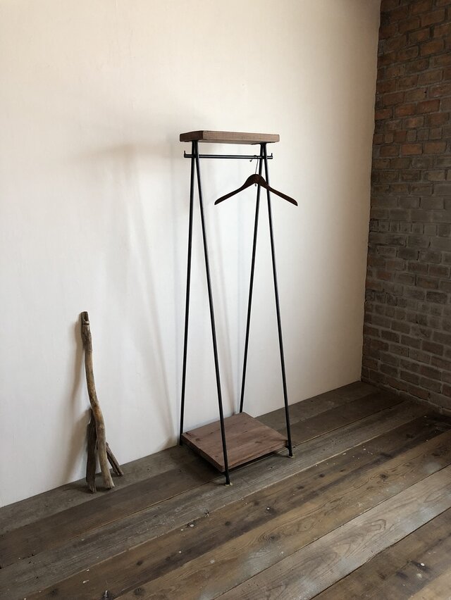 数量限定 SNNK-50 ハンガーラック 無垢材 古材 アイアン家具
