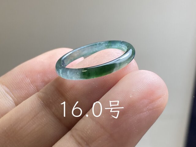 L19-44 宝石質 氷種 青緑・森緑 16.0号 グアテマラ産 A貨 本翡翠