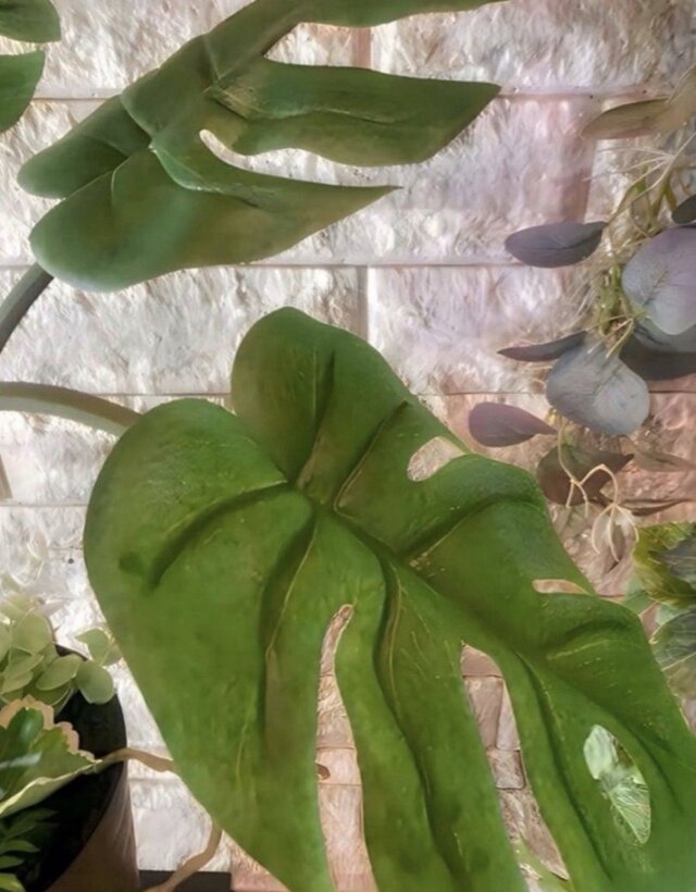光触媒 人工観葉植物 ウォールグリーン フェイクグリーン oモンステラ