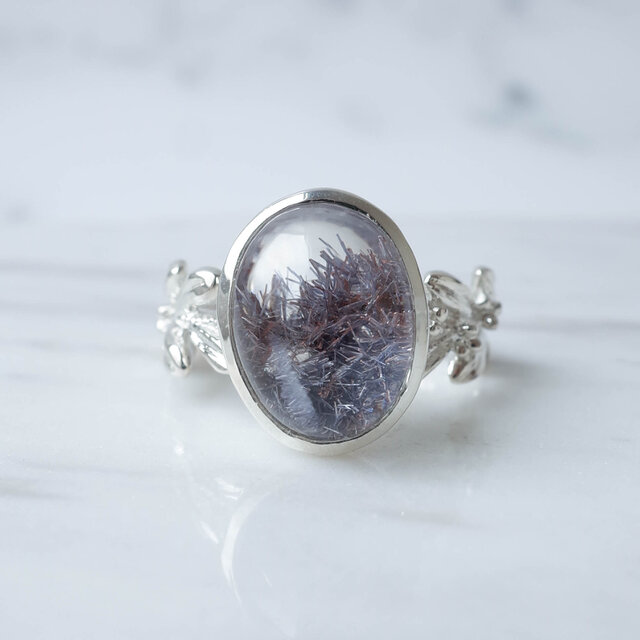 Dumortierite in Quartz デュモルチェライトインクォーツ リング-1