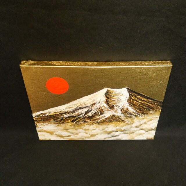 黄金富士】金運・運気上昇を願う 贅沢な純金色彩の油彩画｜開運 富士山