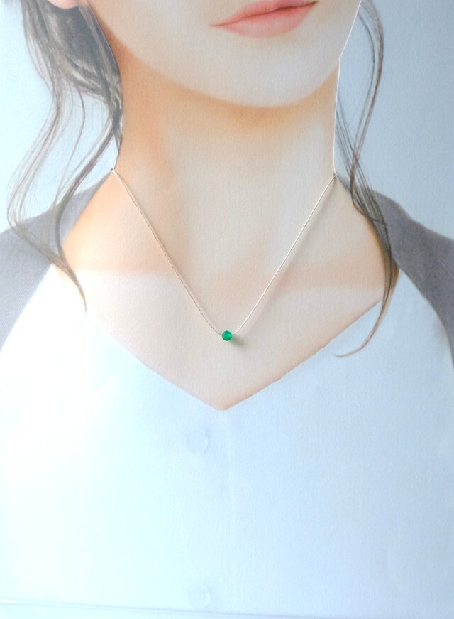 8【グリーンオニキス】鮮やかグリーン 14kgf 肌にやさしい絹糸の