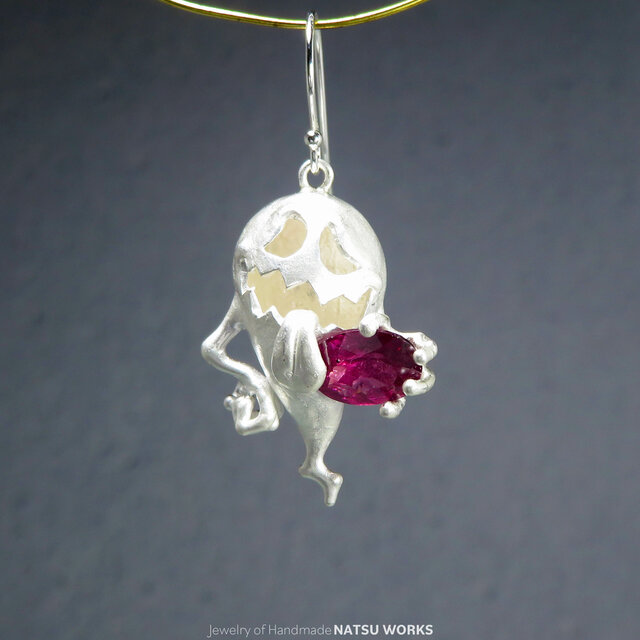 おばけのピアス / Gem & Ghost Charm 2026ハロウィン ロードライト