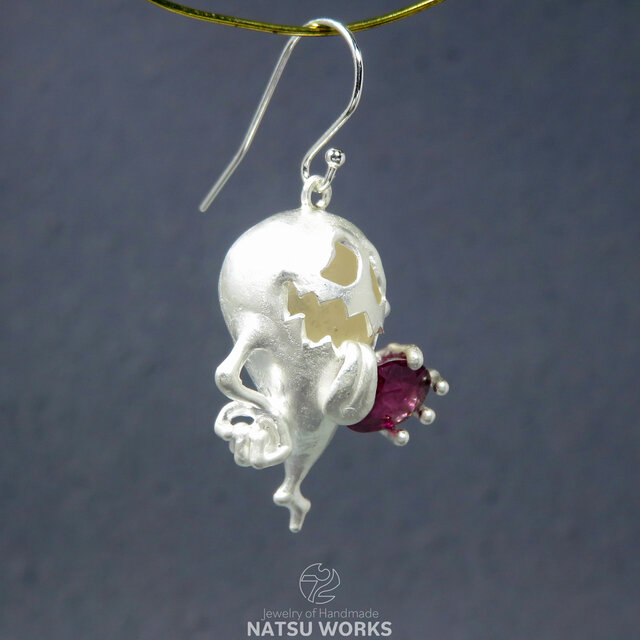 おばけのピアス / Gem & Ghost Charm 2026ハロウィン ロードライト
