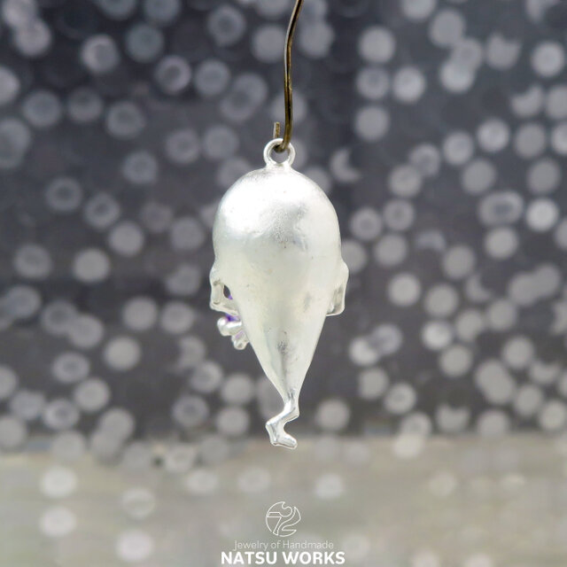 おばけのピアス / Gem & Ghost Charm 2026ハロウィン アメシスト