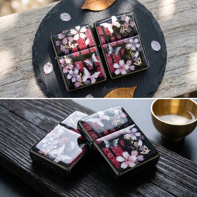 ペアzippoケース「蹴」 ライター ジッポ 和柄 工芸 職人 送料無料 名