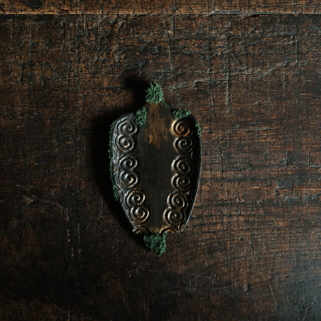 時代光背に苔◇小物・アクセサリー置きとして。骨董 古美術 antiques