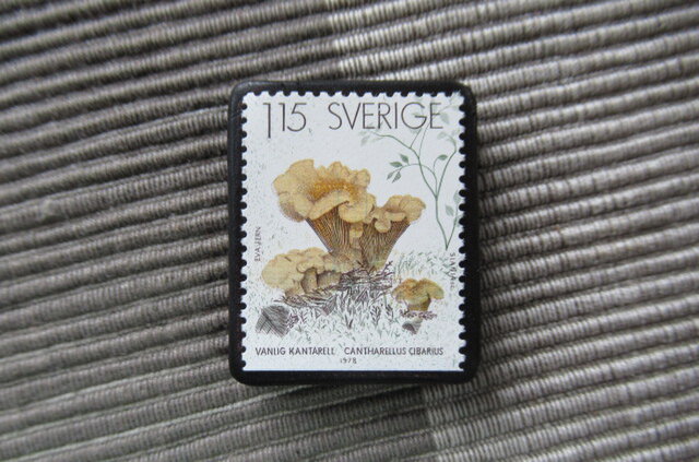 スウェーデン1978年 きのこ切手ブローチ11203 | iichi 日々の暮らしを