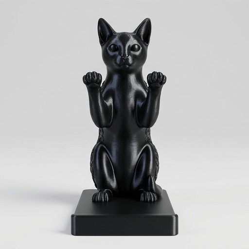 猫（シャム猫）のスマホスタンド 卓上 シルクブラック | iichi 日々の