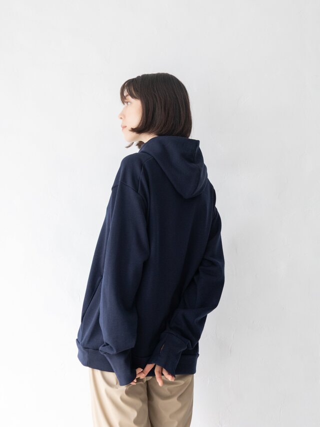 ユニセックス】メリノウール裏毛 パーカー（11 グレー Lサイズ
