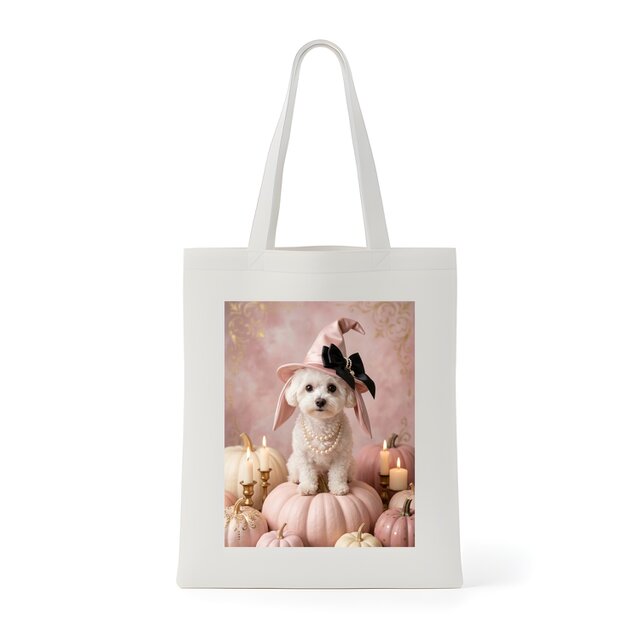 犬（ビションフリーゼ）トートバッグ ハロウィン限定 キャンバス地