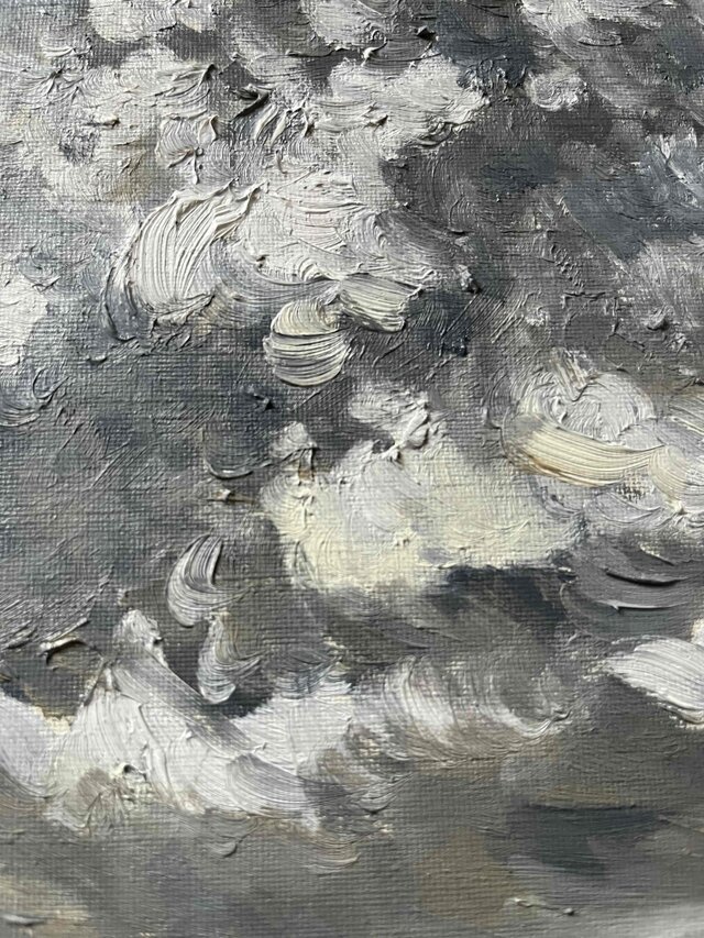 原画・油彩 「近所の風景 20269」 絵画・ P6（27×41cm ）アート