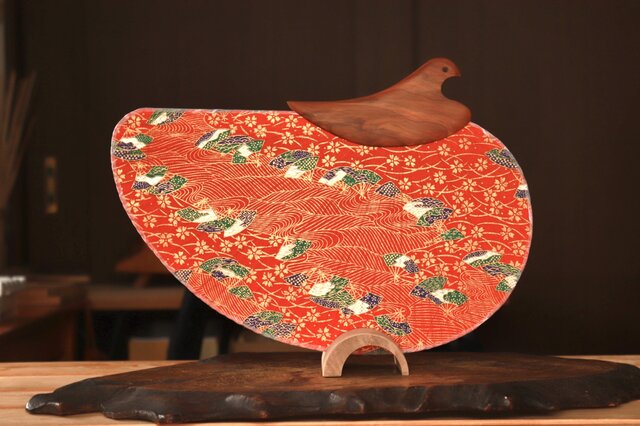 友禅和紙 赫】江戸仕立て都うちわ千鳥型(千鳥うちわ) | iichi 日々の