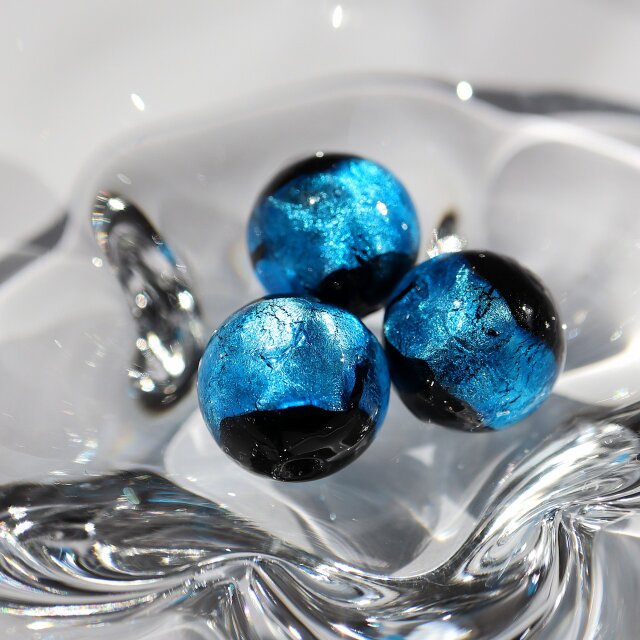 かんざし 一本 ほたる玉 とんぼ玉 ガラス 工芸品 桃色 水色 ブルー