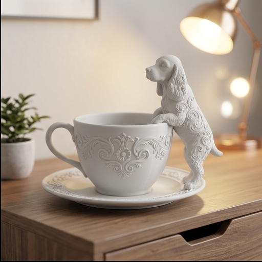 犬（コッカースパニエル）のアクセサリートレイ 小物入れ マット