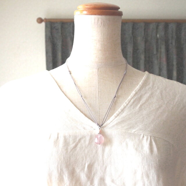 Pink Pendant（ローズクォーツ×淡水パール） | iichi 日々の暮らしを