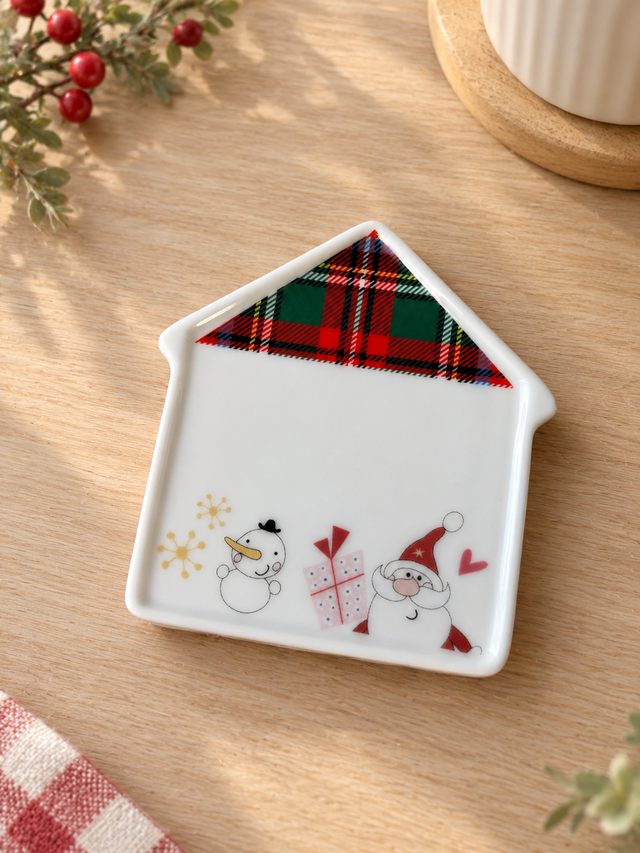 サンタ クリスマス お家型プレート コースター | iichi 日々の暮らしを
