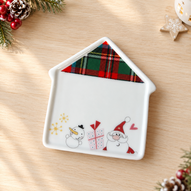 サンタ クリスマス お家型プレート コースター | iichi 日々の暮らしを