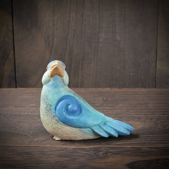 専用になります。アンティークキルトミニクッション＆ハンドメイド刺繍青い鳥·͜· ♡ 青色の文鳥 no.27 | iichi 日々の暮らしを心地よくするハンドメイドや