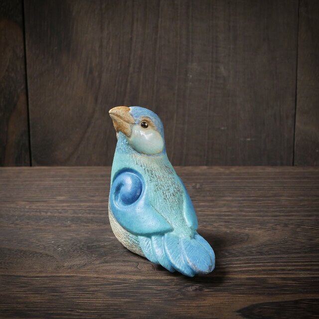 青色の文鳥 no.27 | iichi 日々の暮らしを心地よくするハンドメイドや