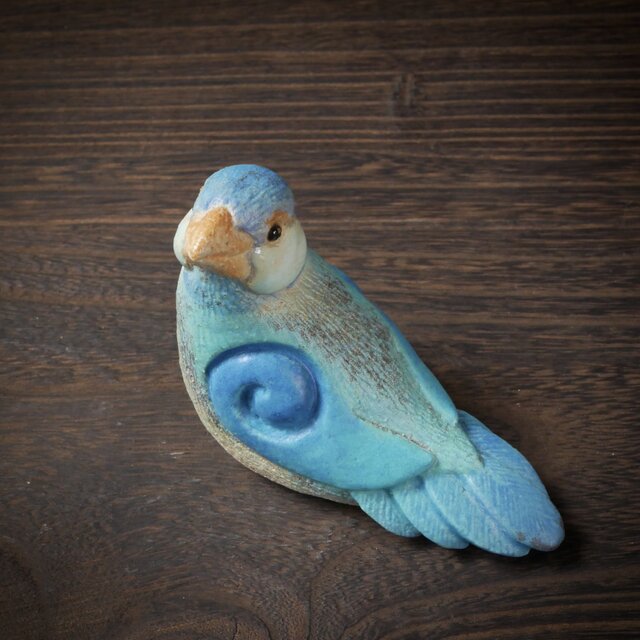 青色の文鳥 no.27 | iichi 日々の暮らしを心地よくするハンドメイドや