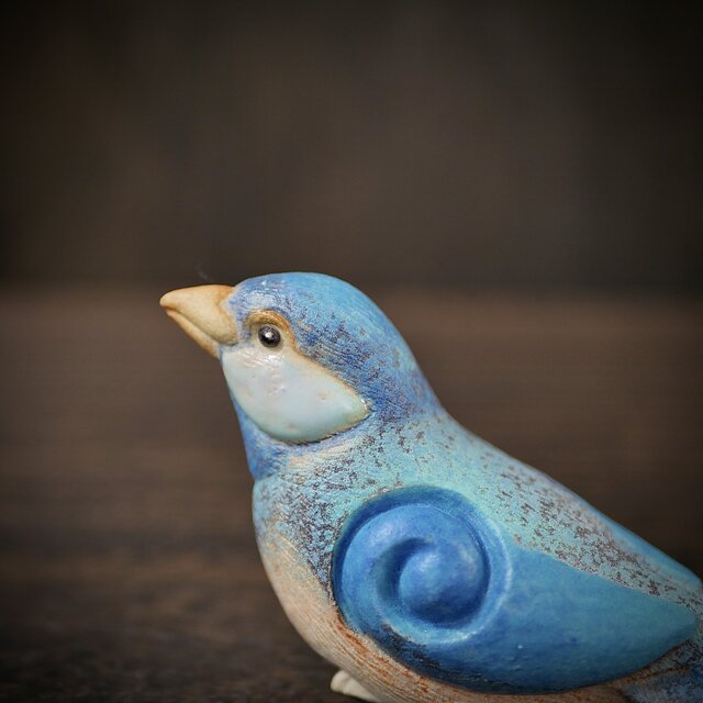 青色の文鳥 no.29 | iichi 日々の暮らしを心地よくするハンドメイドや