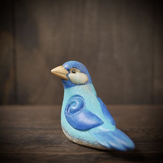 文鳥 青色の文鳥 no.30 | iichi 日々の暮らしを心地よくするハンドメイドや