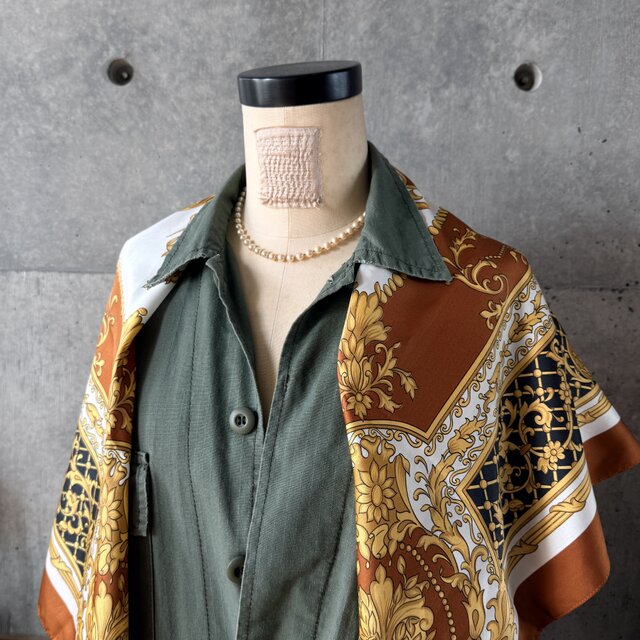SC27-ヴィンテージスカーフ U.S.A. 1980's Made in Italy 