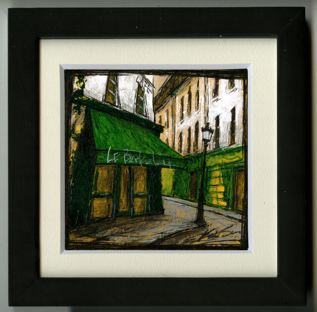 絵画☆Fiskars village☆B5 原画　風景画　インテリア PARIS#1099」絵画 風景画 パリ 小さな絵 インテリアアート | iichi
