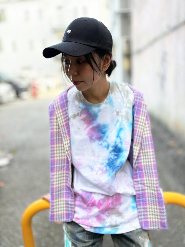 タイダイ 長袖Tシャツ Lサイズ カラフル ムラ染め COLORFREEYTHM by