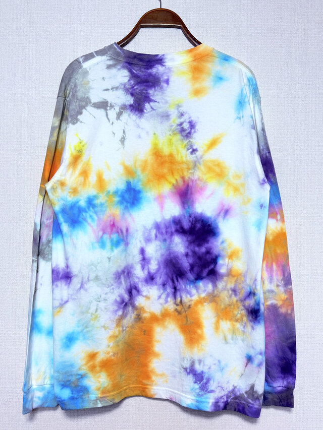 タイダイ 長袖Tシャツ Mサイズ カラフル ムラ染め COLORFREEYTHM by