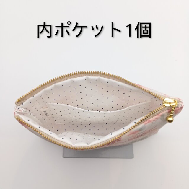 リバティ 大きめポケットティッシュケース付きポーチ 16cm 内ポケット