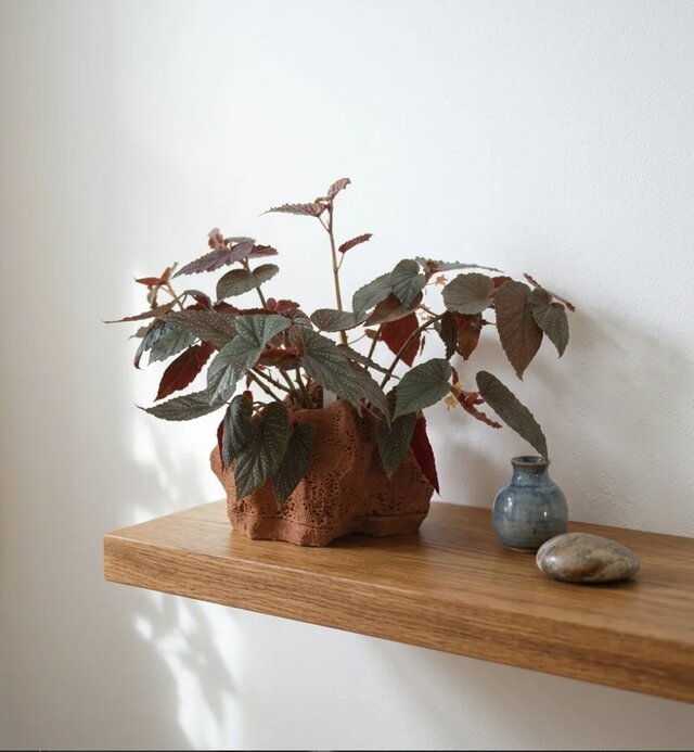4号 植木鉢 ROCK ~Soil Planter~｜京都の土を手塗りした岩のような鉢