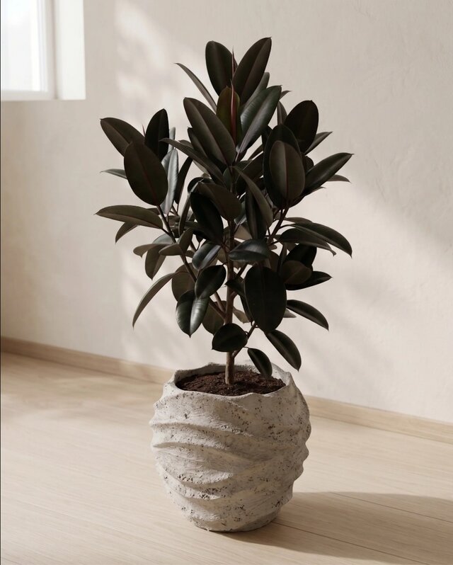 6号 植木鉢 WAVE ~Soil Planter~｜地層のように土を重ねた手塗りの鉢