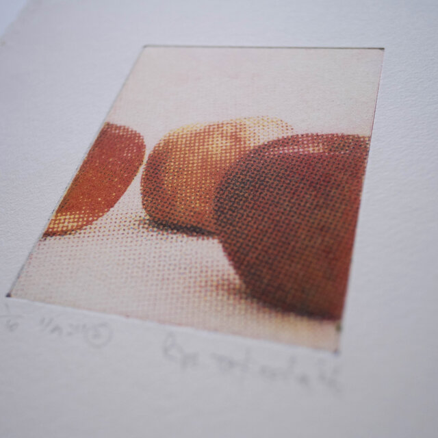 余村展、【夜の林檎】、希少な額装用画集画、新品高級額 額装付、状態良好 版画 
