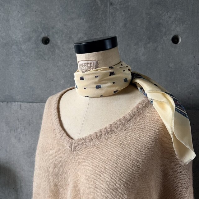 SC30-ヴィンテージスカーフ 80s “Ginnie Johansen” Silk Scarf | iichi
